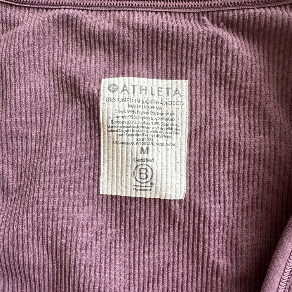 Athleta Ribbed Cropped Bra - Picture 2 of 2